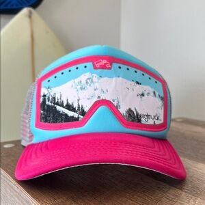Big Truck Snapback Trucker Hat Goggle Alpine Snow Ski Goggle Front Cap Bigtruck